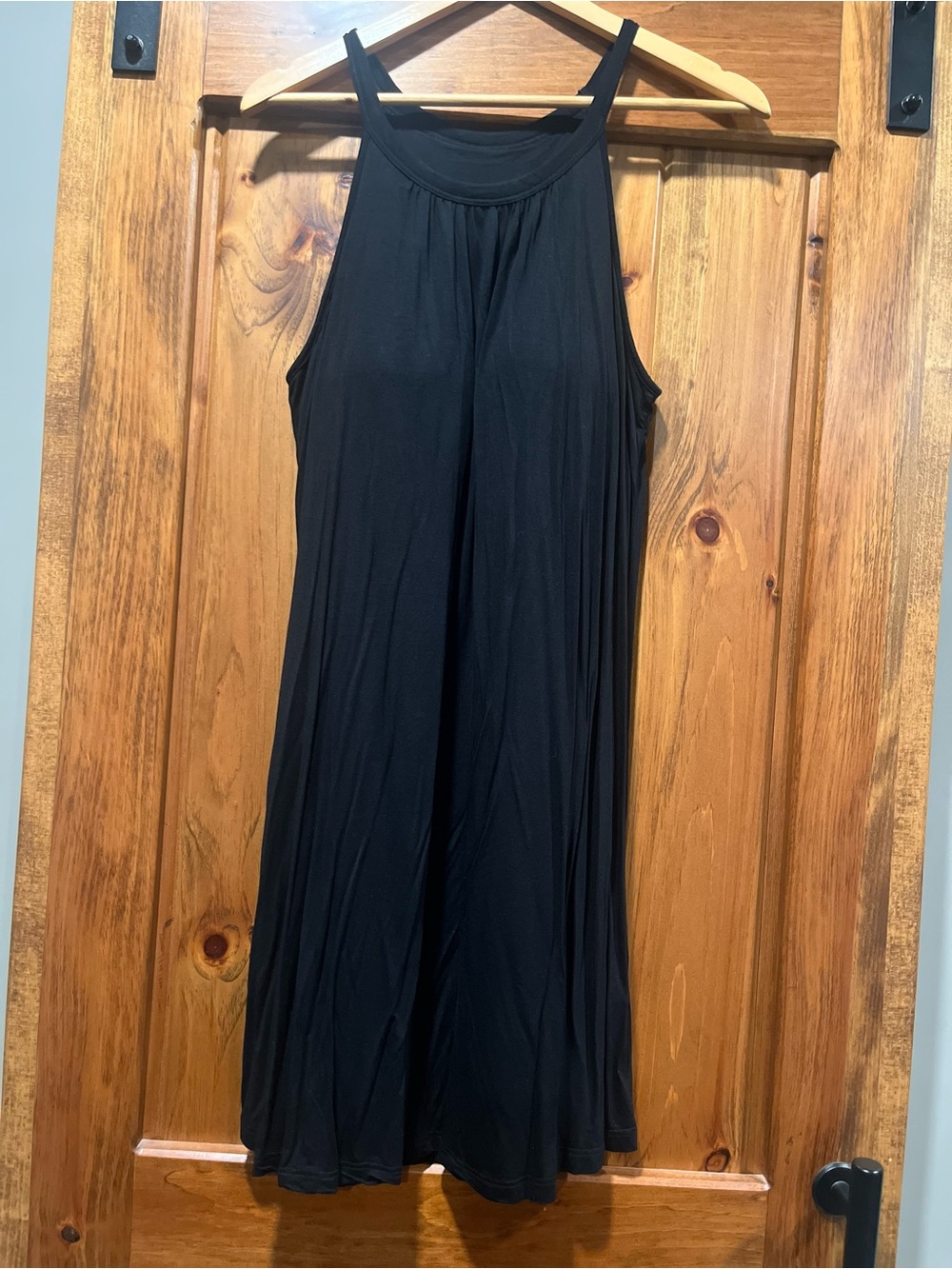 Black Sleeveless Halter Dress